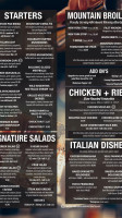 Mountain Pizza Steak House Carta