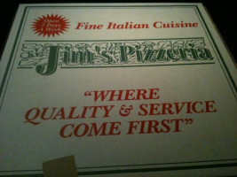 Jim's Pizza Pasta Port Hope menu