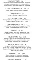 Mimi's Pub menu
