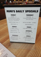 Mimi's Pub menu