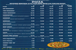 Karras' Way menu