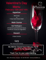 Convivia Bistro Cuisine menu