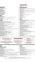 Brewhouse at Whistler menu