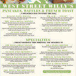 West Street Willy's Cardápio