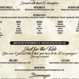 West Street Willy's Cardápio