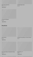 Tim Hortons menu