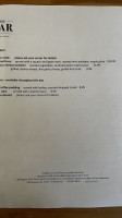 The Oar & Paddle menu