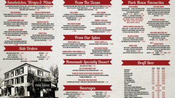 Park House Bar Restaurant Carta