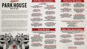 Park House Bar Restaurant Cardápio