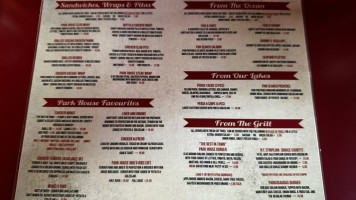 Park House Bar Restaurant Cardápio