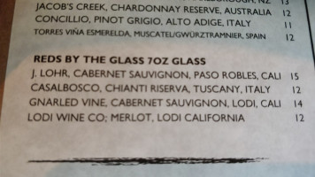 Harvest Restaurant menu