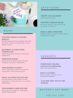 Harvest Restaurant menu