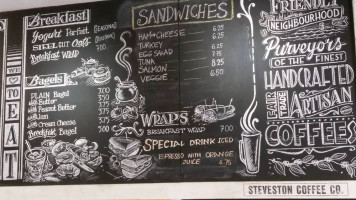 Steveston Coffee Company menu