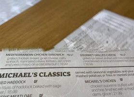 Michael's Table menu