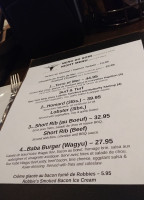 Robbie's Smokehouse & Burger Bar Carte