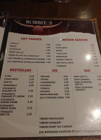 Robbie's Smokehouse & Burger Bar Carte