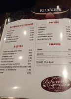 Robbie's Smokehouse & Burger Bar Carte