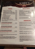 Robbie's Smokehouse & Burger Bar Carte