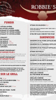Robbie's Smokehouse & Burger Bar Carte