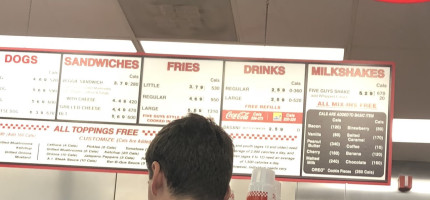 Five Guys menu