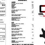 Oil Country Taphouse Carta