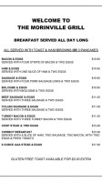 Morinville Grill menu