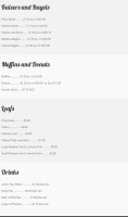 Culbert's Bakery menu
