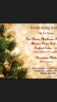 Brick Alley Bistro Carte