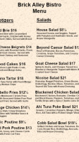 Brick Alley Bistro Carte