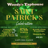 Woody's Taphouse menu
