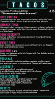 La Cantina Tacos Carta