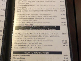 P&P Steak & Pasta menu