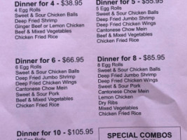 Touch Of Asia Buffet menu