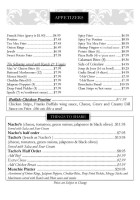 Trixie's Saloon Carta