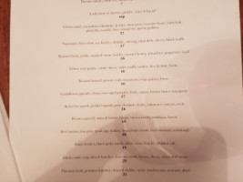 Enoteca menu