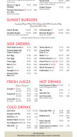 Sunset Grill Carte