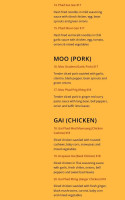 Sabhai Thai menu