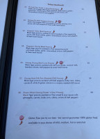 Sabhai Thai menu