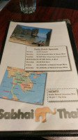 Sabhai Thai menu