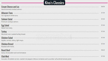 Kiva's Bagel Bakery & Restaurant menu