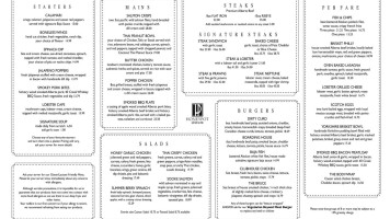 Honeypot Eatery & Pub Carte