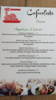 Cafe Celeste menu