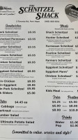 The Schnitzel Shack Carta