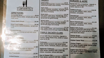 Elmira's Sip 'n Bite Carta