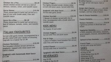 Elmira's Sip 'n Bite Carta