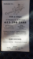 Captain George's Fish and Chips menu