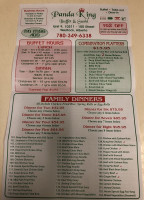 Panda King menu