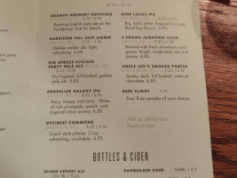 The Townhouse menu