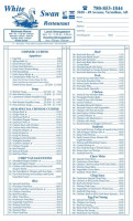 White Swan menu