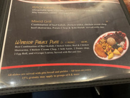 Windsor Palace Restaurant menu
